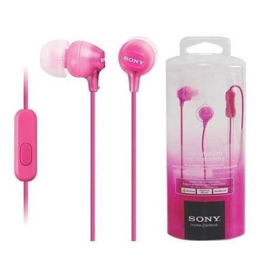 Picture of Sony MDREX15AP Stereo Handsfree with Mic - Pink